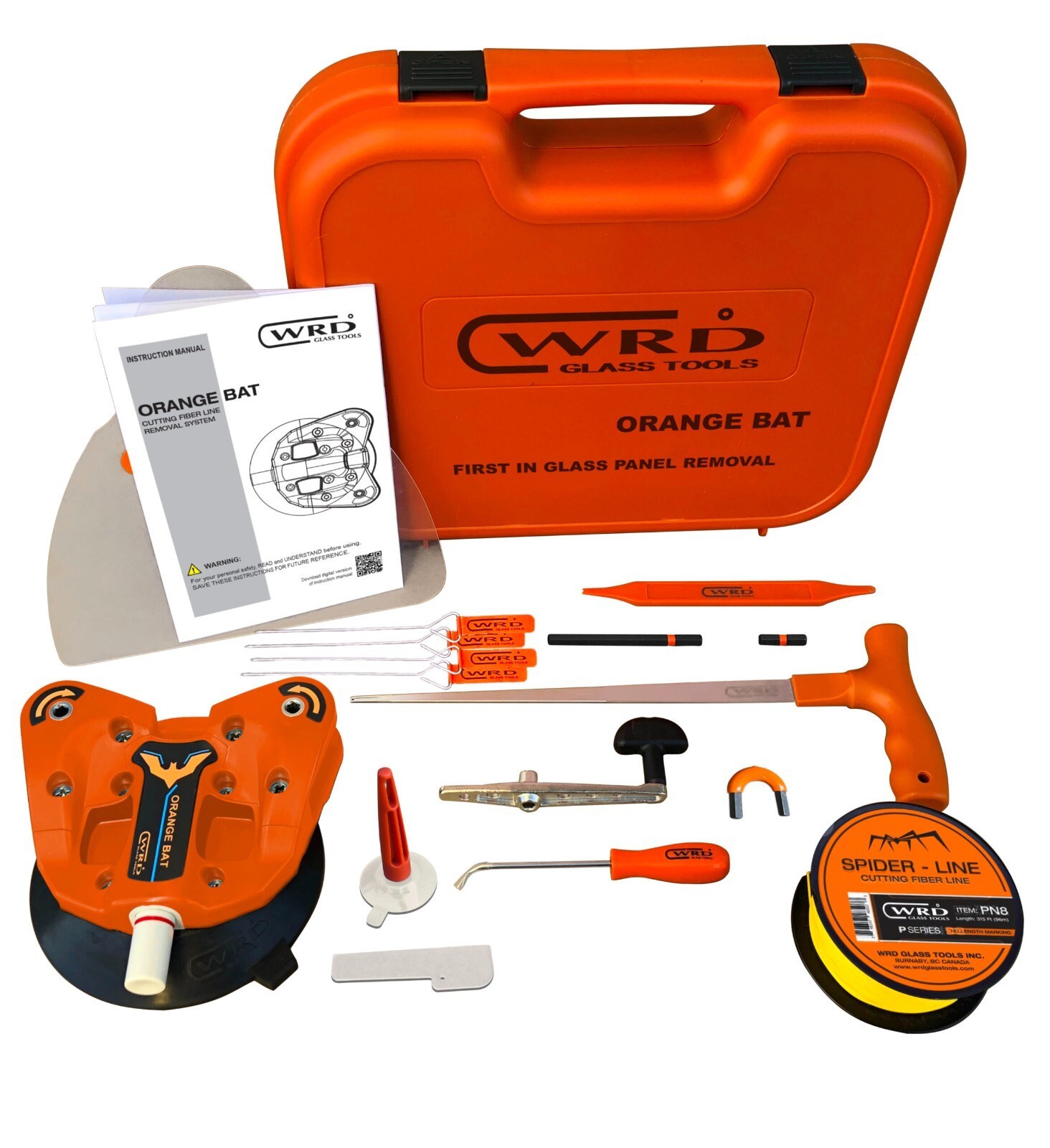 WRD 300 KIT Windshield Kit Rimozione Vetri Auto - Orange Bat